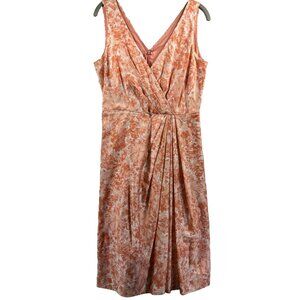 Talbots Women's Dress Size 8 Floral Silk Blend Lined Sleeveless‎ Back Zipper